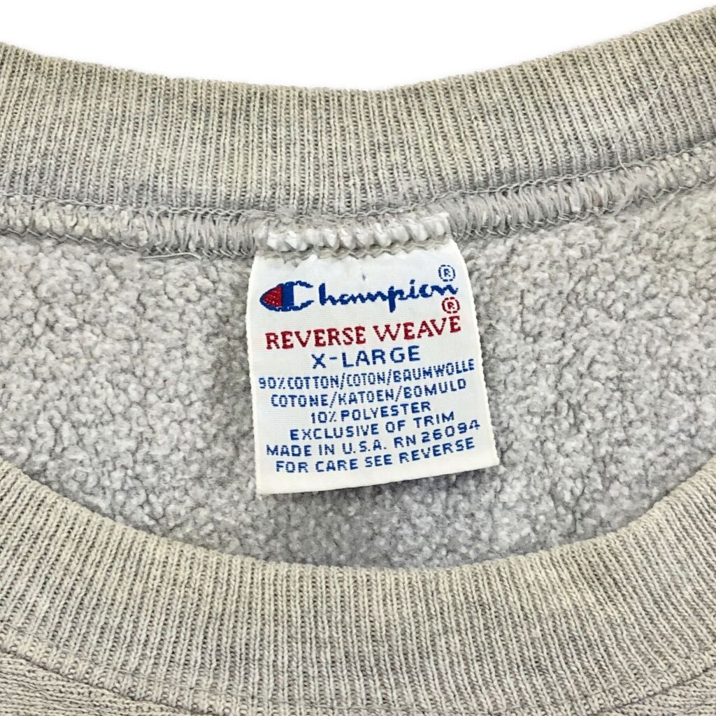 90年代 USA製 Champion チャンピオン REVERSE WEAVE リバースウィーブ スウェット グレー(メンズ XL)中古 古着 V9027 90年代 USA製 Champion チャンピオン REVERSE WEAVE リバースウィーブ