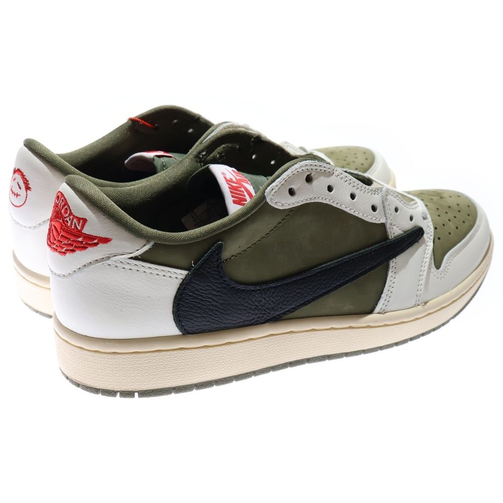  NIKE ナイキ ×トラヴィススコット AIR JORDAN 1 LOW OG SP Reverse Olive DM 7866-200 エアジョーダン1 ローカットスニーカー US 9.5 27.5 cm スニーカー 靴