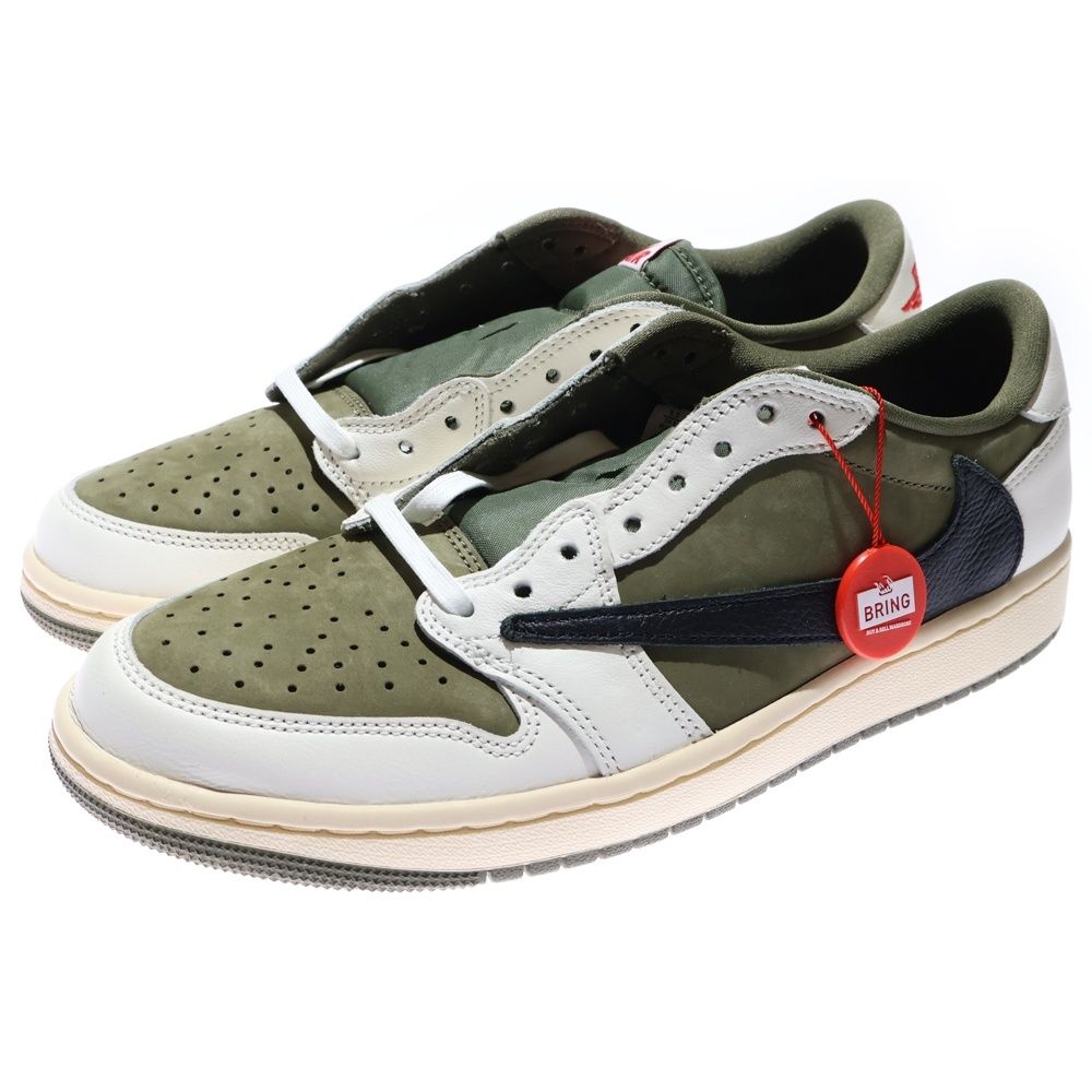 NIKE ナイキ ×トラヴィススコット AIR JORDAN 1 LOW OG SP Reverse Olive DM 7866-200 エアジョーダン1 ローカットスニーカー US 9.5 27.5 cm
