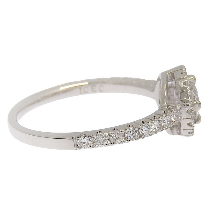 デザイン ダイヤ リング Pt900 プラチナ ダイヤモンド 0.301ct 0.32ct