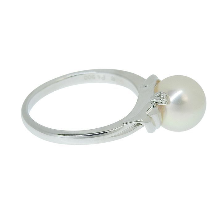 MIKIMOTO ミキモト デザイン パール リング Pt900 プラチナ パール