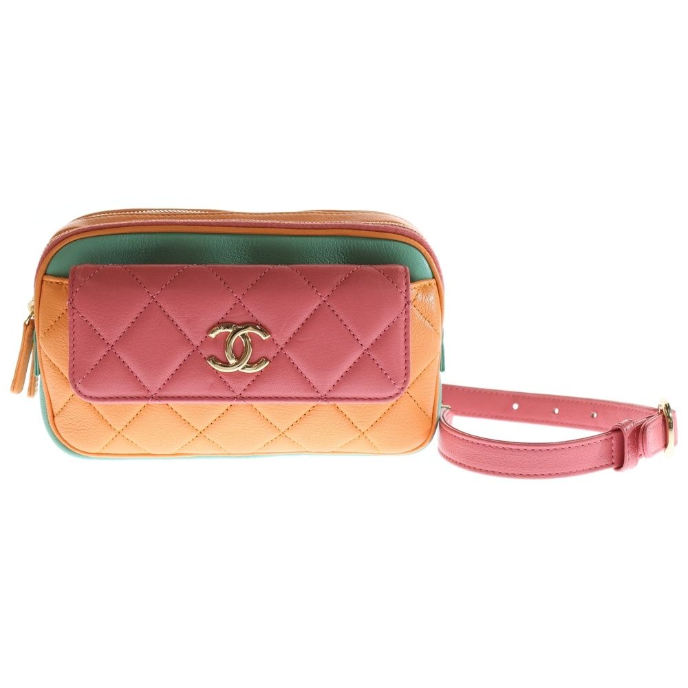 CHANEL (シャネル) マトラッセ ポーチ付 ウエストバッグ ボディバッグ