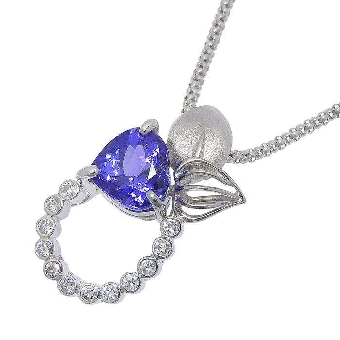 松沢安行 デザイン ダイヤ ネックレス K18WG 750 ホワイトゴールド