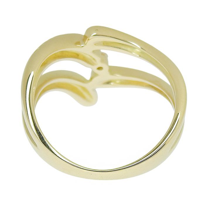 CELINE セリーヌ デザイン ダイヤ リング K18YG 750 イエローゴールド