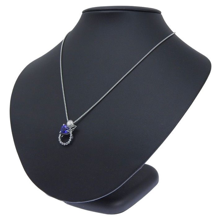 松沢安行 デザイン ダイヤ ネックレス K18WG 750 ホワイトゴールド