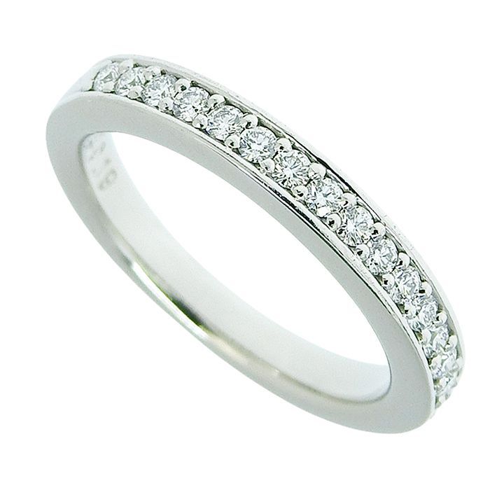 BLUERIVER ブルーリバー ハーフエタニティ ダイヤ リング Pt950