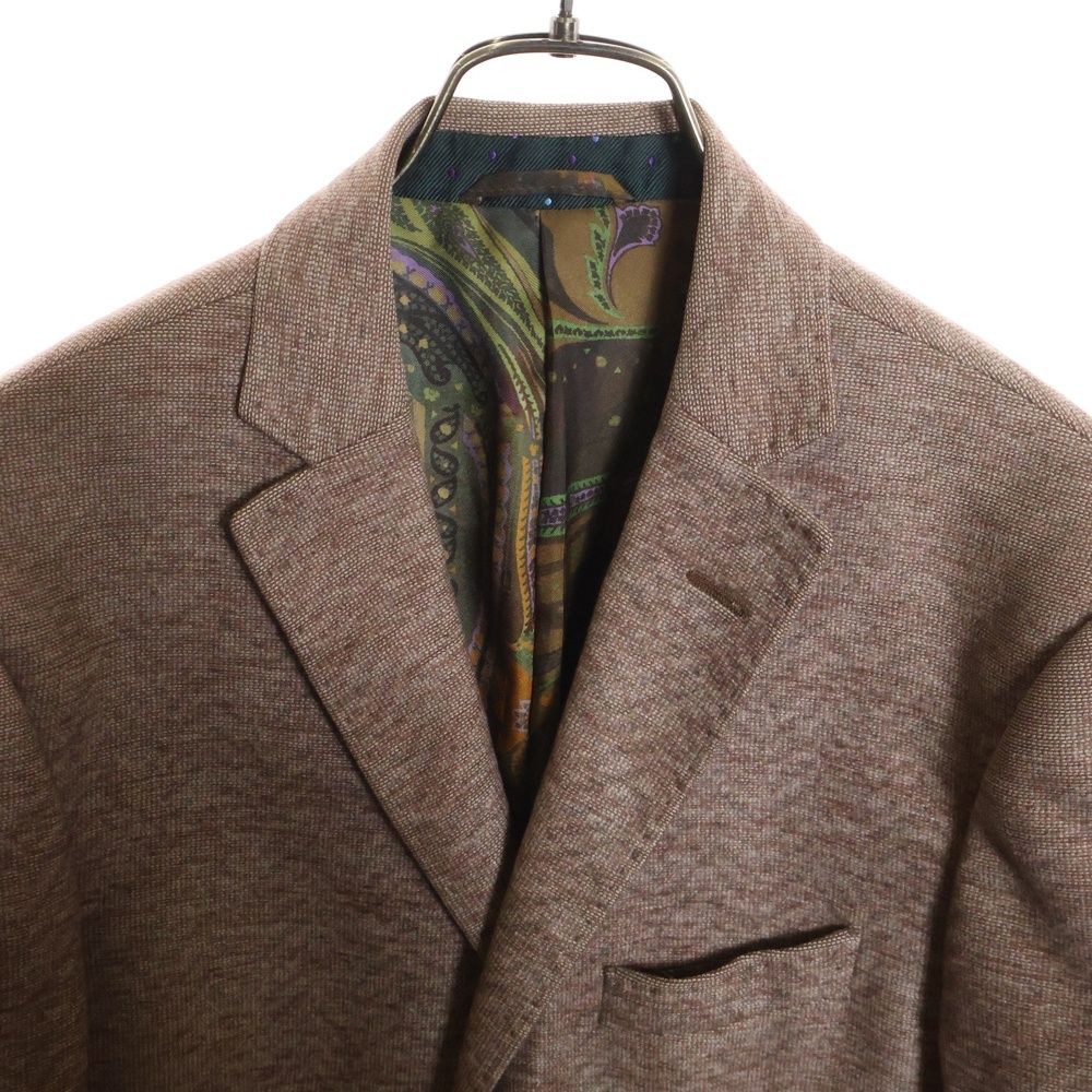 ETRO (エトロ) 裏地ペイズリー柄 2B シルクテーラードジャケット