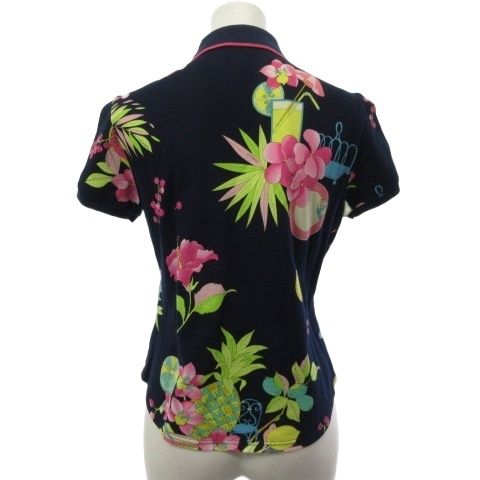 レオナールスポーツ LEONARD SPORT ポロシャツ 半袖 花柄 リゾート柄