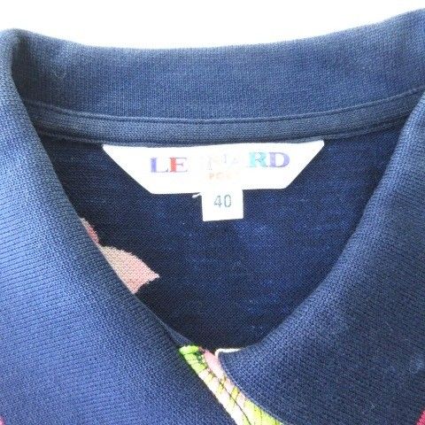 レオナールスポーツ LEONARD SPORT ポロシャツ 半袖 花柄 リゾート柄