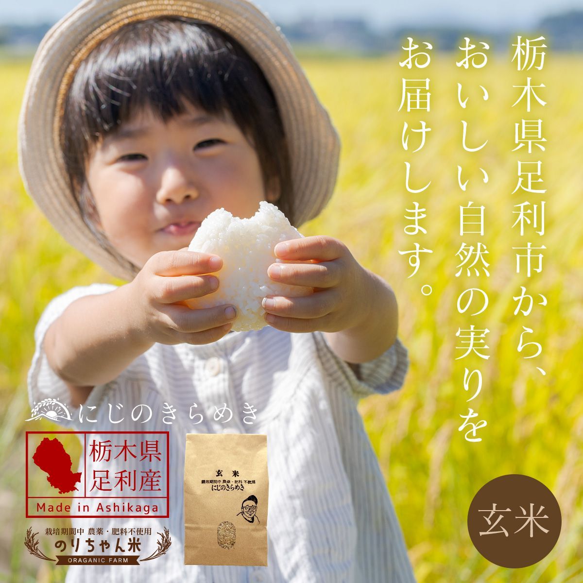 足利産】のりちゃん米 玄米 10kg(にじのきらめき) - メルカリ