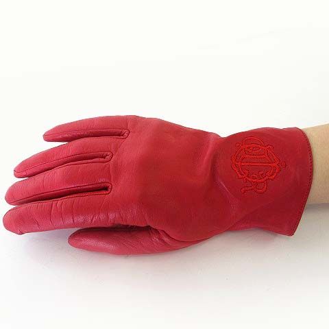 クリスチャンディオール Christian Dior レザー グローブ 手袋 本革