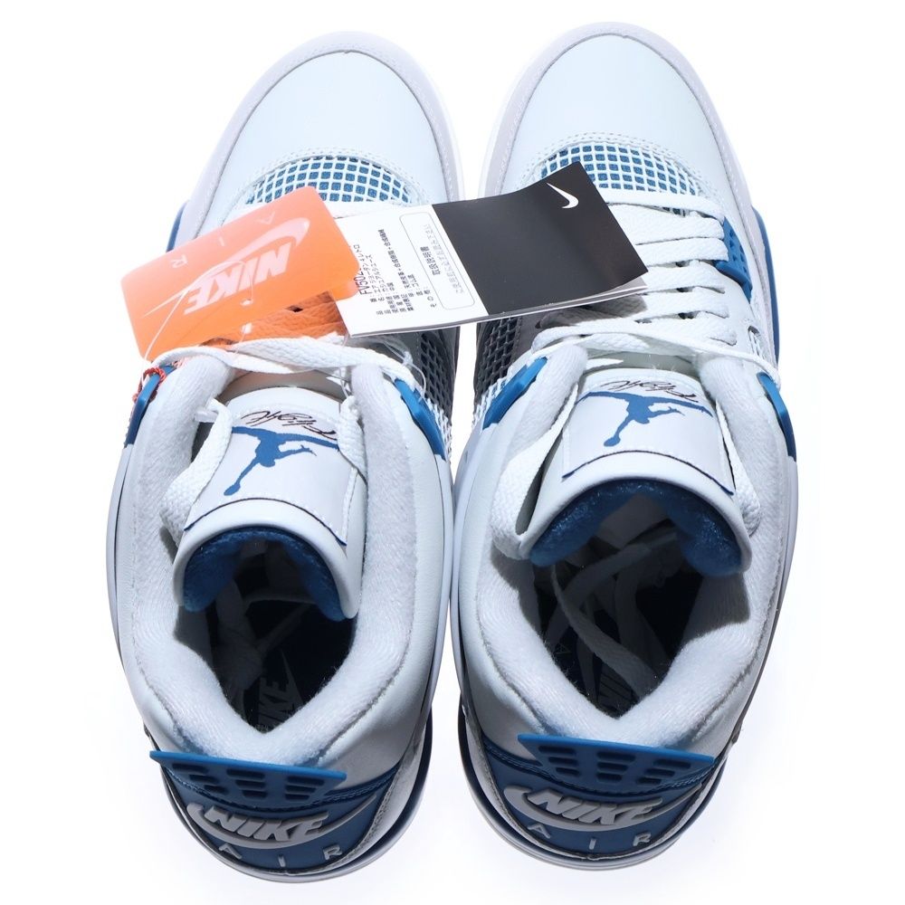 NIKE ナイキ AIR JORDAN 4 RETRO BLUE エアジョーダン4 レトロ インダストリアルブルー ミッドカットスニーカー ホワイト ブルー US 10 28 cm FV 5029-141 デイリー使い スニーカー 