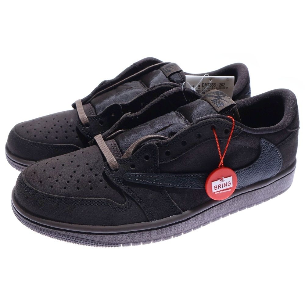 NIKE ナイキ ×TRAVIS SCOTT AIR JORDAN 1 LOW OG SP VELVET BROWN AND DARK MOCHA トラヴィススコット エアジョーダン1 ローカットスニーカー ブラウン US 9 27 cm DM 7866-202