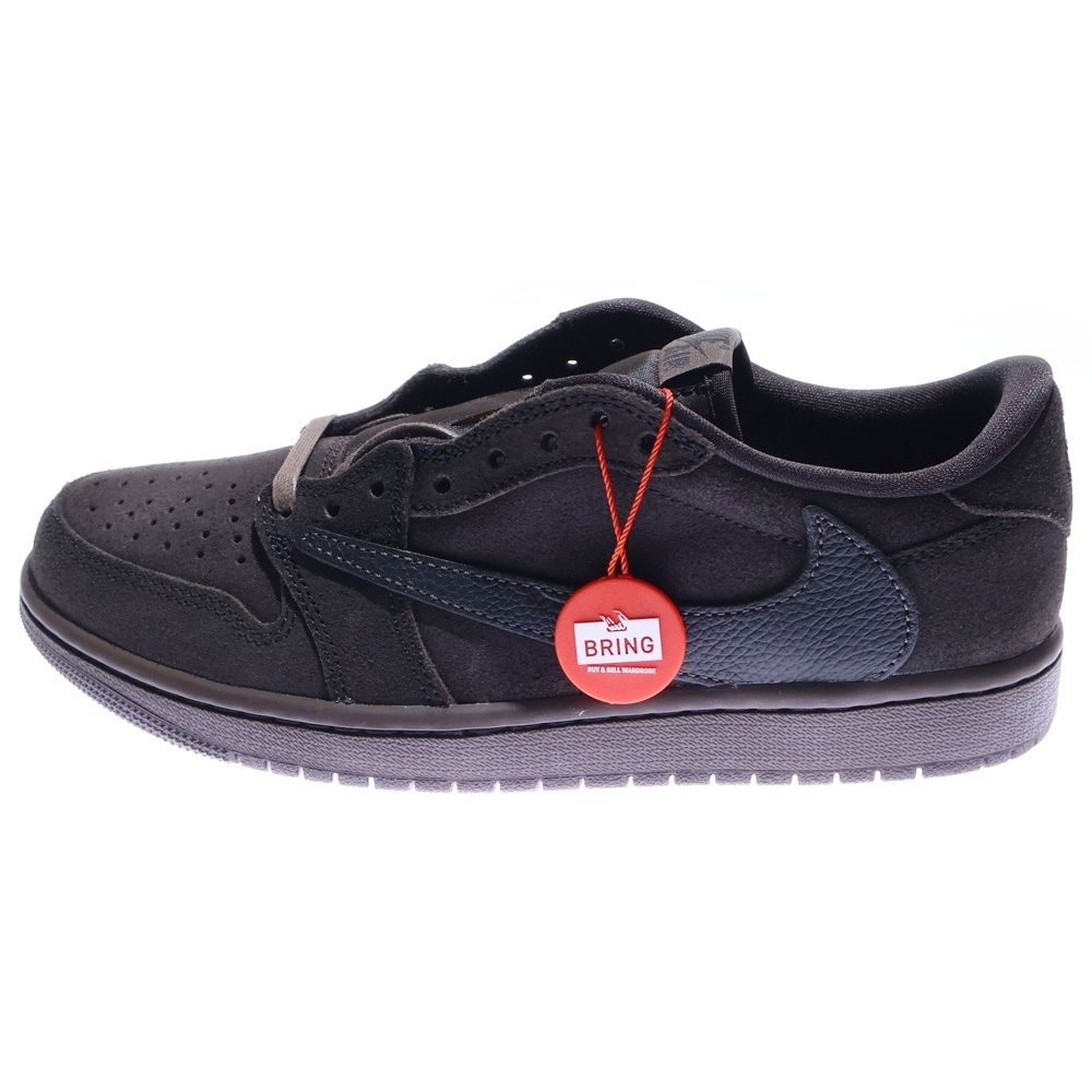 NIKE ナイキ TRAVIS SCOTT AIR JORDAN 1 LOW OG SP VELVET BROWN AND DARK MOCHA トラヴィススコット エアジョーダン1 ローカットスニーカー ブラウン US 9 27 cm DM 7866 202