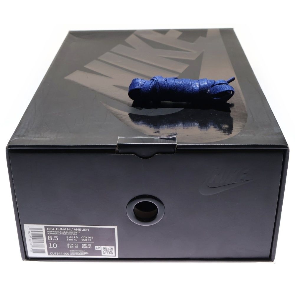  NIKE ナイキ AMBUSH DUNK HIGH DEEP ROYAL CU 7544 400 アンブッシュ ダンク ディープロイアル ハイカットスニーカー US 8 5 26 cm ブルー ホワイト スニーカー 靴