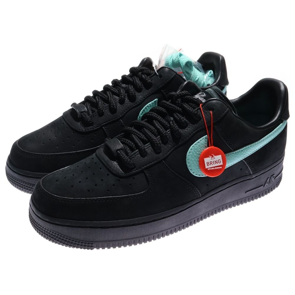 NIKE ナイキ ×TIFFANY-CO AIR FORCE 1 LOW 1837 BLACK DZ 1382-001 ×ティファニー エアフォース1 ローカットスニーカー シューズ ブラック ブルー US 10 28.0 cm