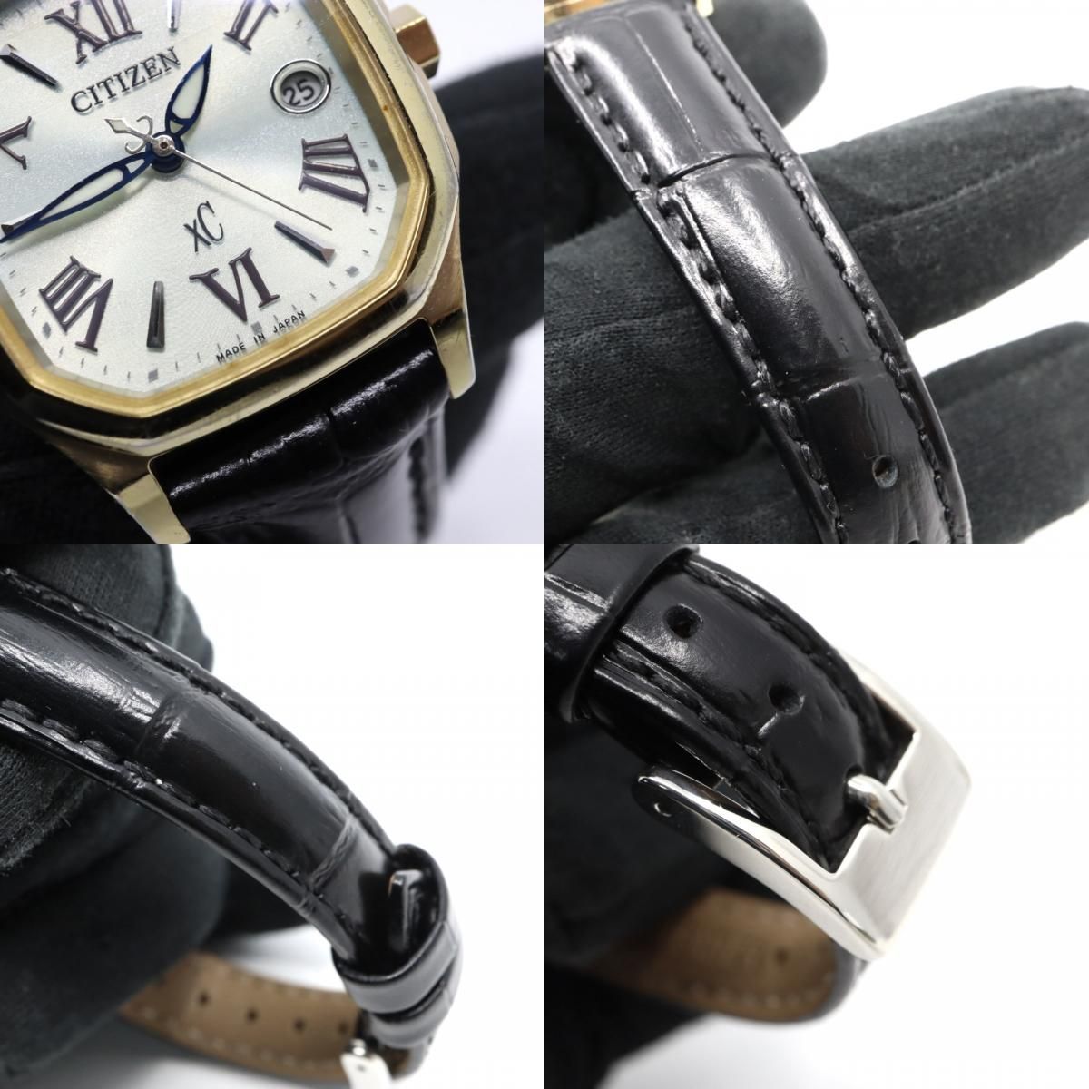 箱付 シチズン CITIZEN xC クロスシー エコドライブ 電波時計 H058 