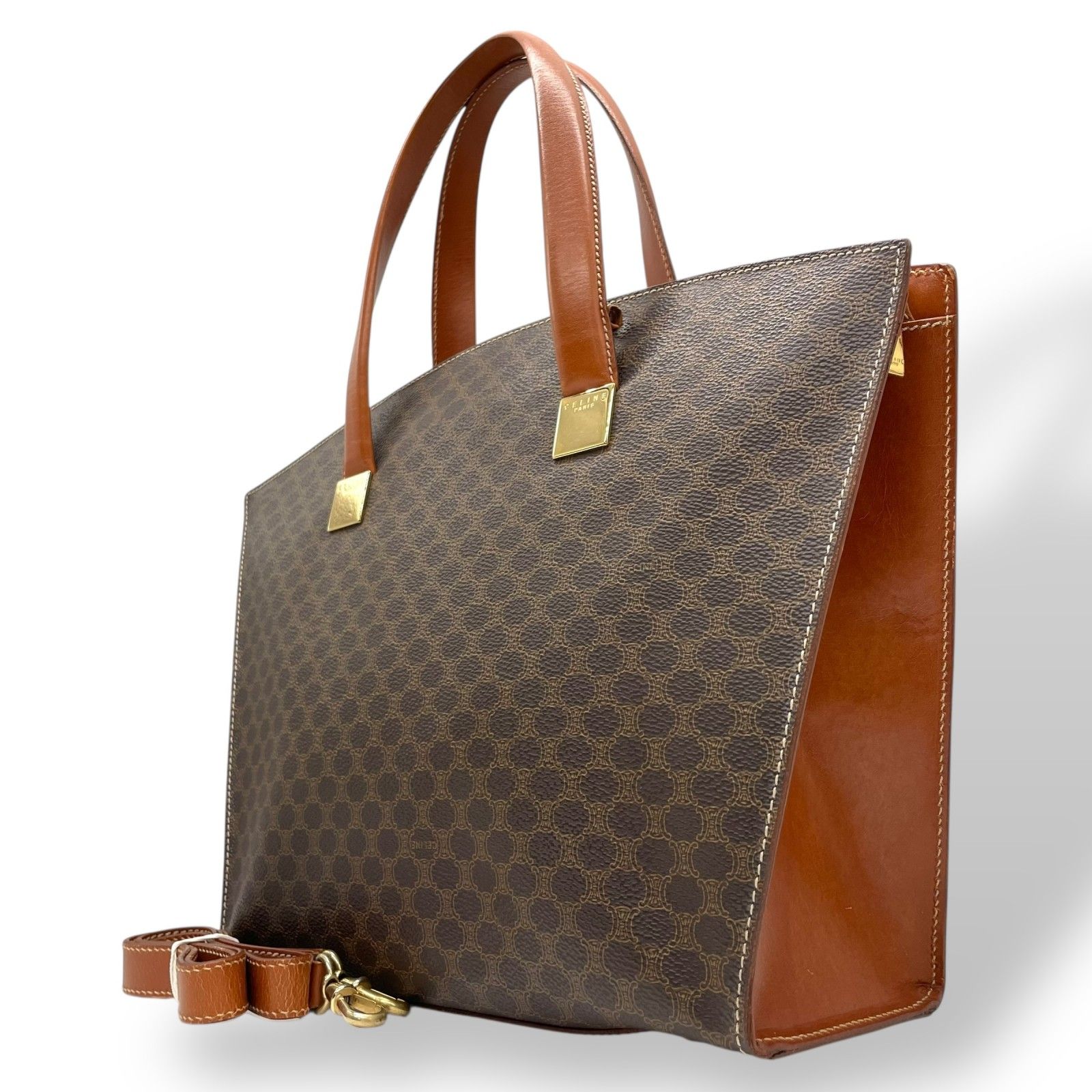 セリーヌ Cマカダム柄 ブラゾン ショルダー トートバッグ B0064B