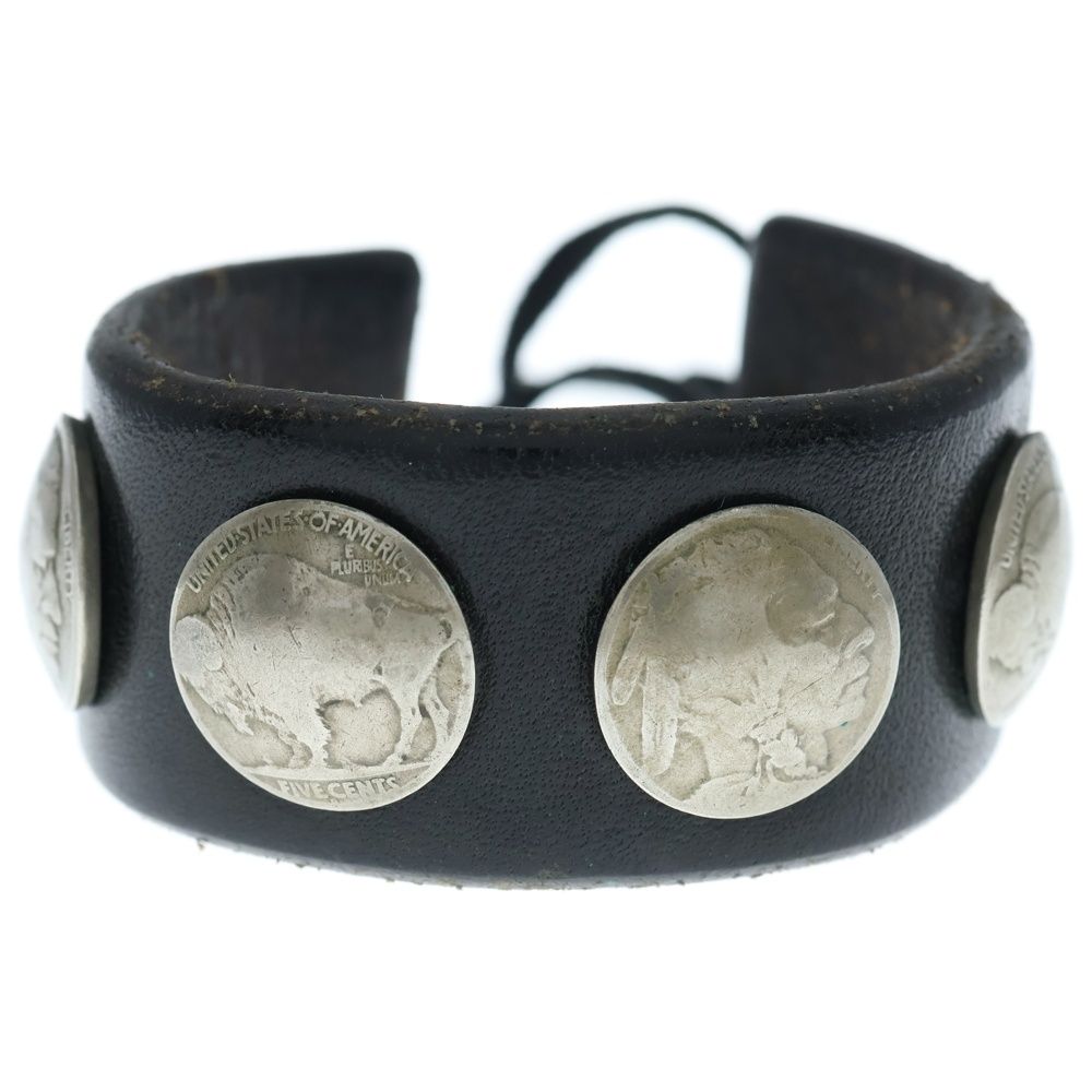 goro s ゴローズ 5セントコンチョ レザーブレスレット ブラック