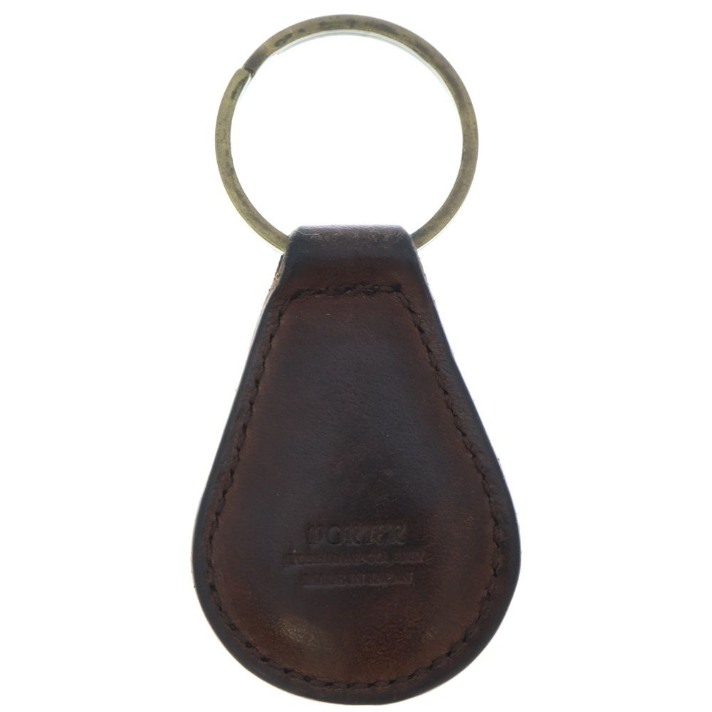 TENDERLOIN テンダーロイン ×PORTER KEY RING ポーター レザーキーリング ブラウン ゴールド