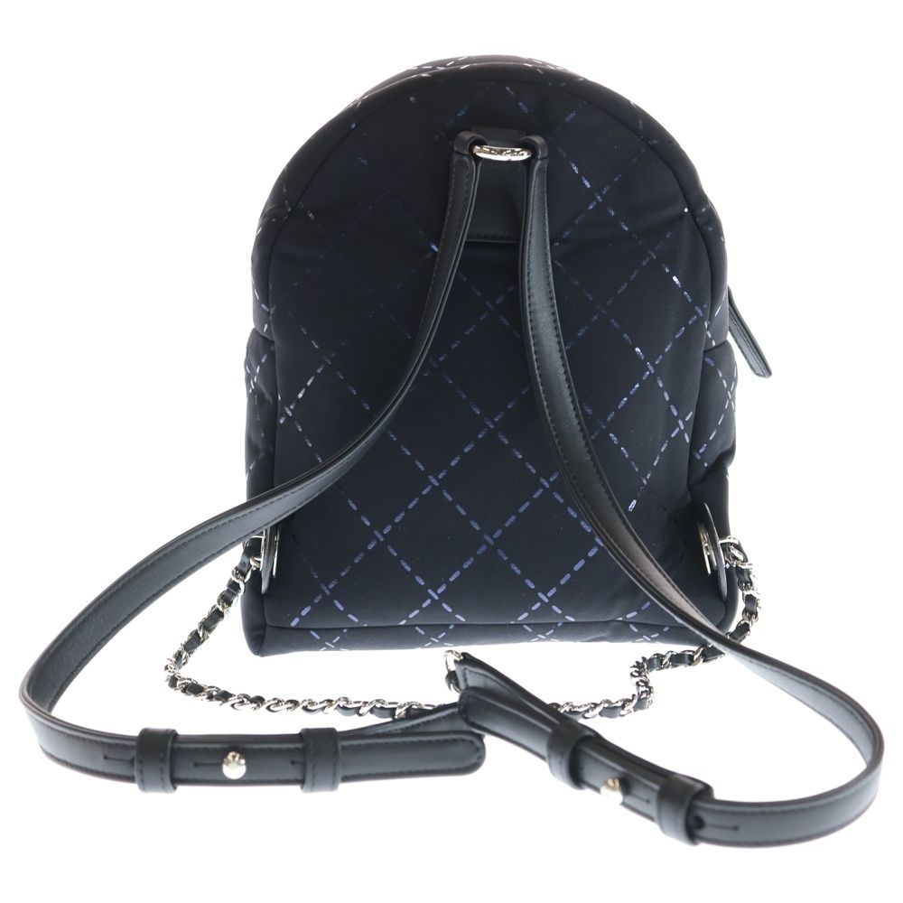 CHANEL シャネル ココマーク ナイロン ミニ リュック ブラック ネイビー 28番台
