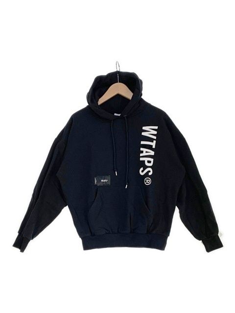 WTAPS ﾀﾞﾌﾞﾙﾀｯﾌﾟｽ ﾊﾟｰｶｰ ﾌｰﾃﾞｨ ﾌﾟﾙｵｰﾊﾞｰ ﾛｺﾞ ﾌﾞﾗｯｸ 01 【中古