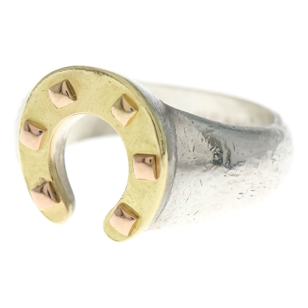 HERMES (エルメス) HORSESHOE RING ホースシュー コンビ リング