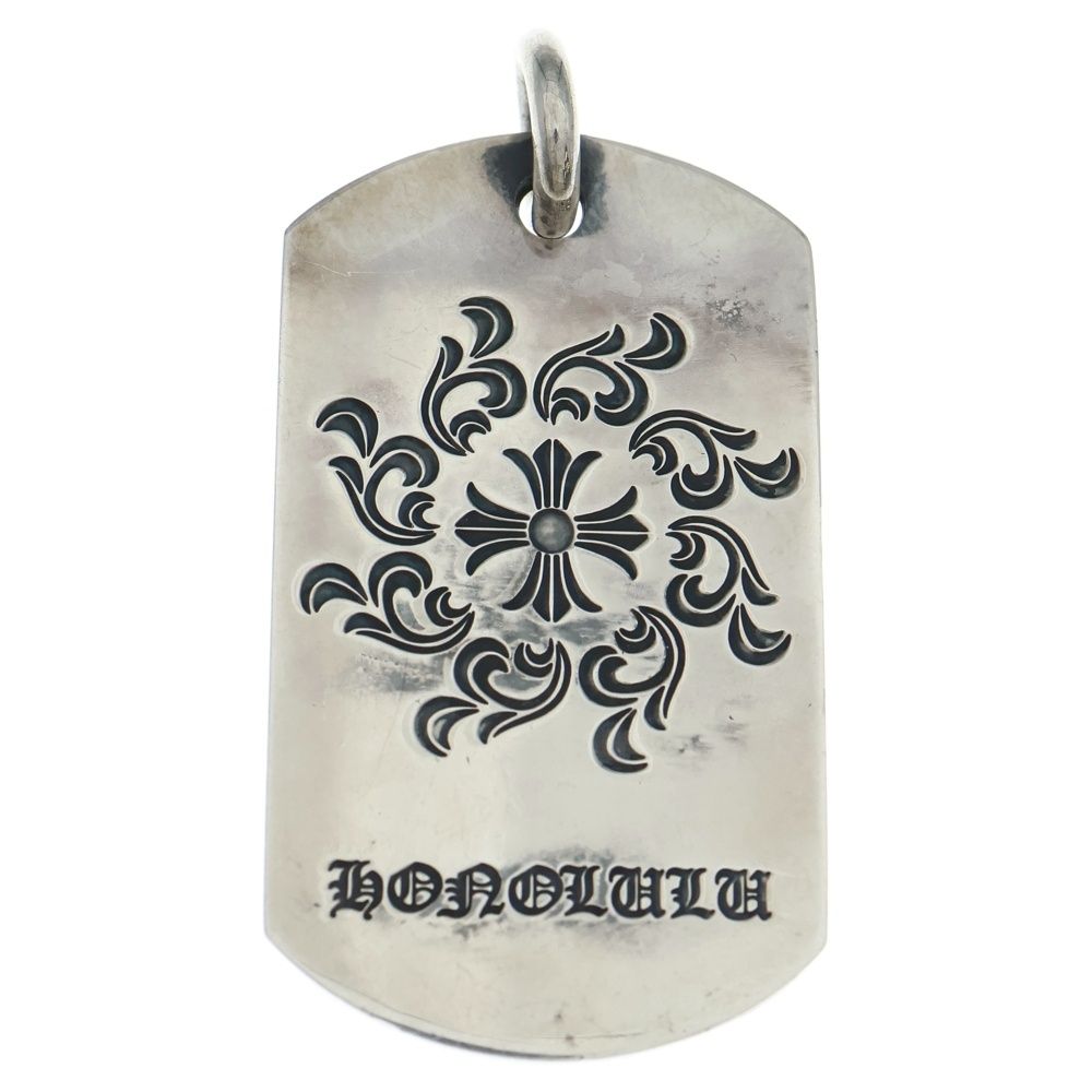 CHROME HEARTS クロムハーツ ホノルル タイニー CH シャイン ドッグタグ シルバー ネックレストップ