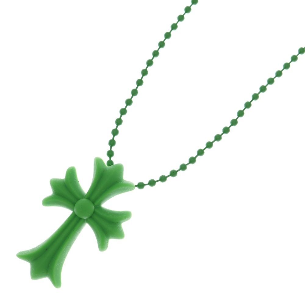 CHROME HEARTS クロムハーツ RUBBER CH CRS SML ラバースモールCHクロス シリコンラバーネックレス グリーン