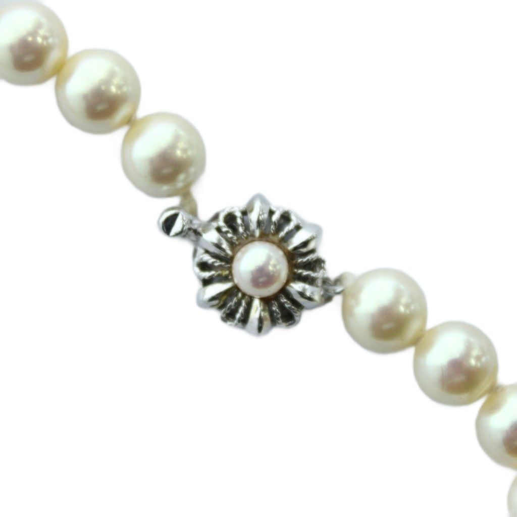 テリ強】アコヤ真珠 パール ネックレス 約8-8.5mm シルバー金具 pearl