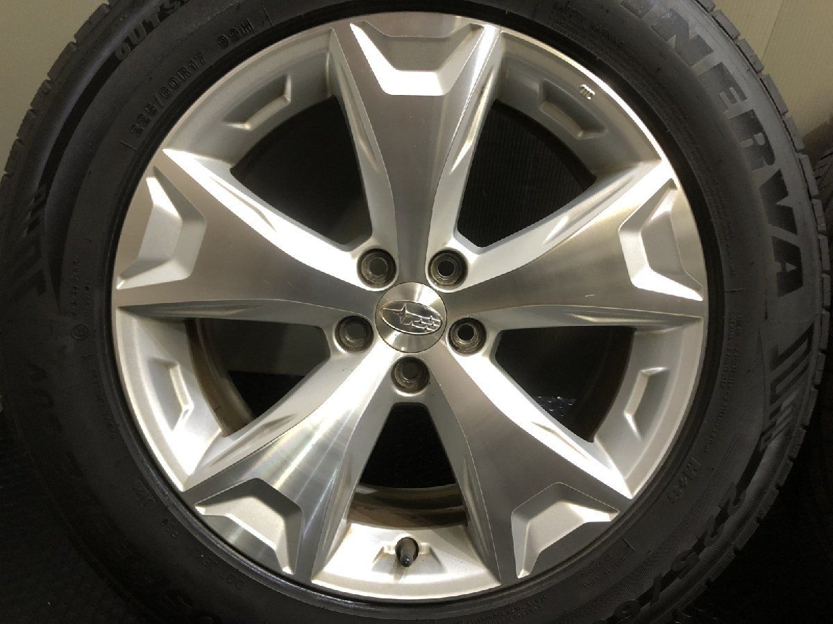 MINERVA 225 60 R 17 夏タイヤ SUBARU SJフォレスター ホイール 17インチ 48 22年製 バリ溝 XV流用 VTH 236