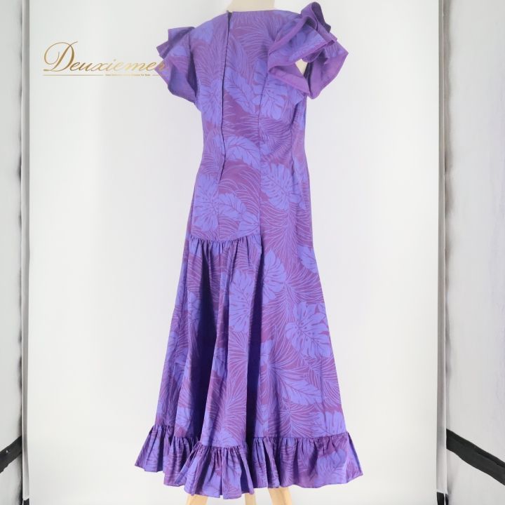 フラダンス 衣装 ワンピース ドレス パープル系 Rainbow Hawaii ハワイ