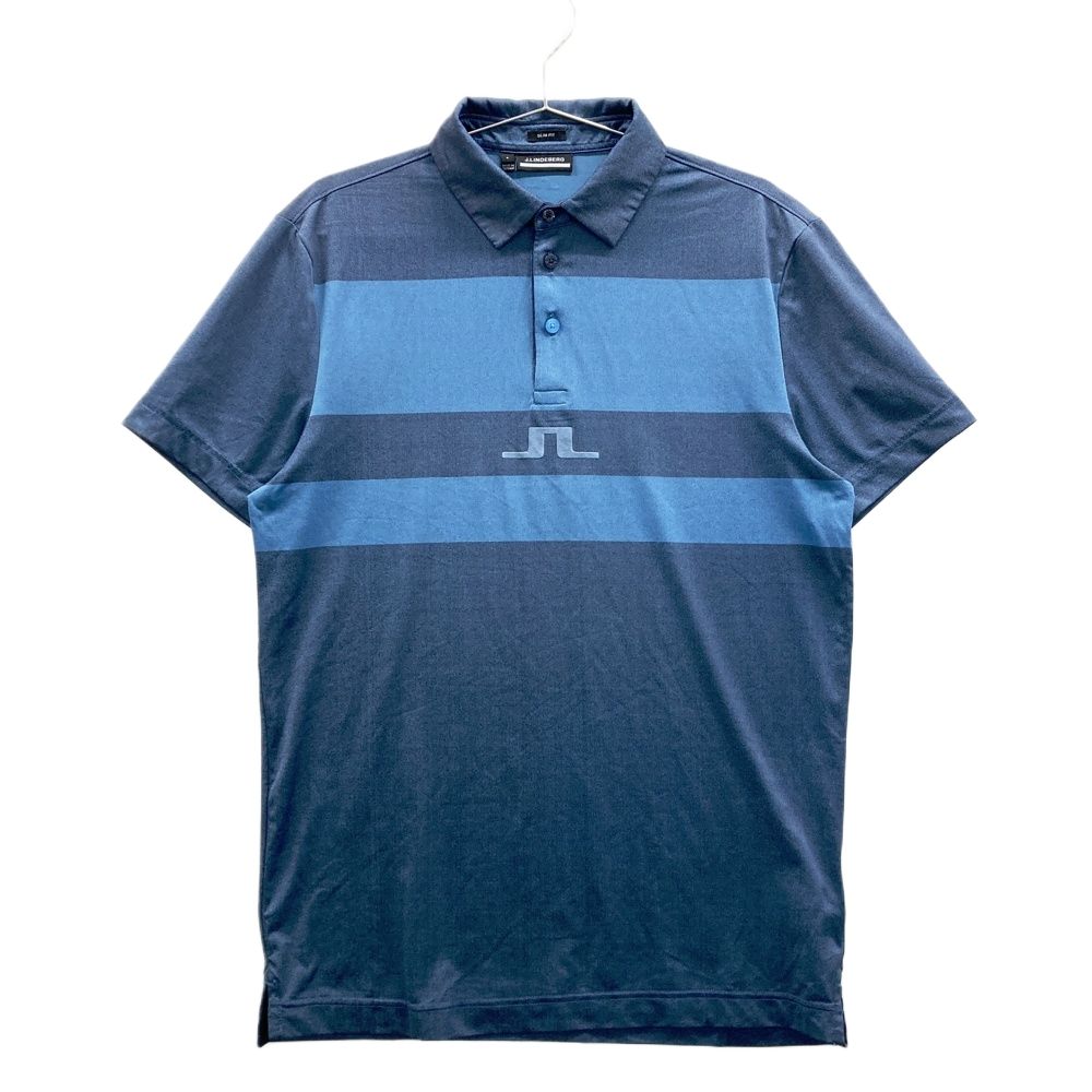 サイズ S J. ジェイリンドバーグ 半袖ポロシャツ ネイビー系 ゴルフウェア メンズ ストスト