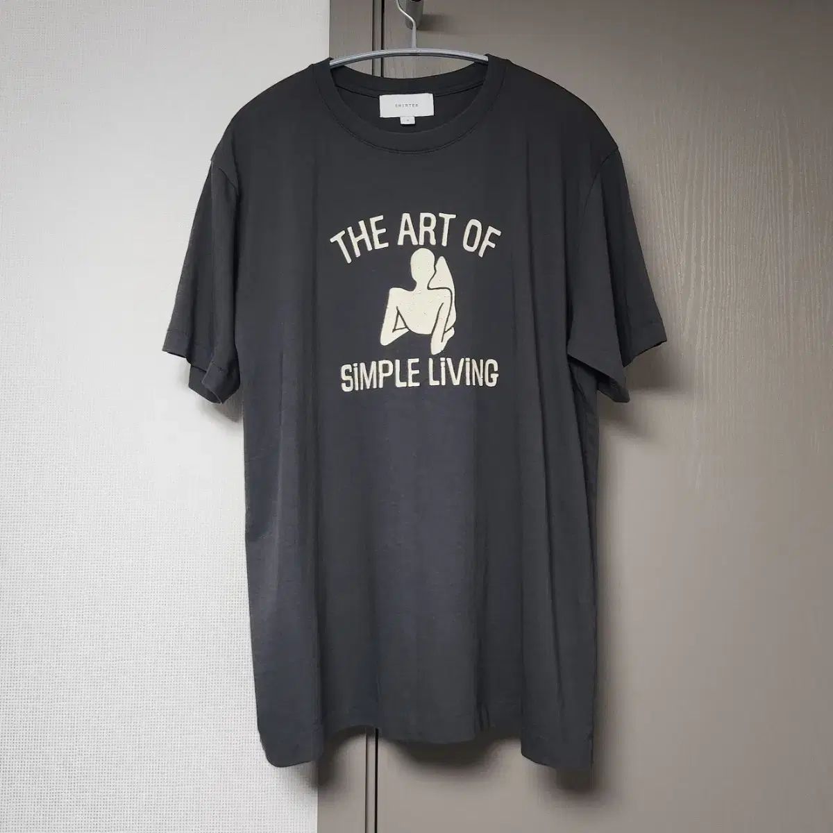 SHIRTER ウォッシュド アート 半袖Tシャツ DARK GREY s