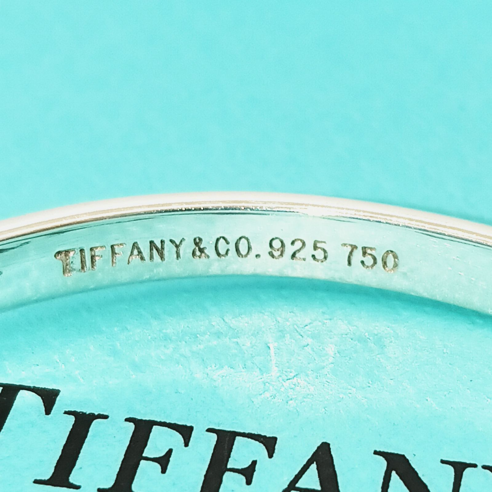  仕上げ TIFFANYティファニー フック＆アイバングル SV 925 750 変色予防処理＆殺菌済 バングル リストバンド アクセサリー
