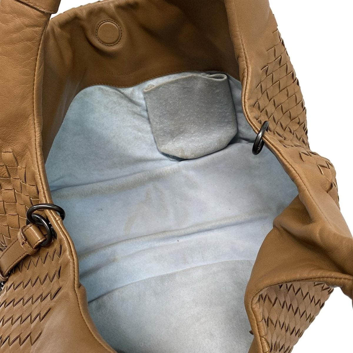 美品　ボッテガヴェネタ　カンパーナバッグ　キャメル　ミディアム BOTTEGA VENETA(ボッテガヴェネタ) トートバッグ ミディアムカンパーナ