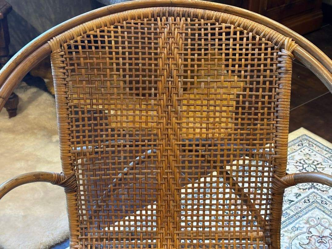 ラタン家具 籐家具 ラウンジチェア ローチェア アジアン ビンテージ nz