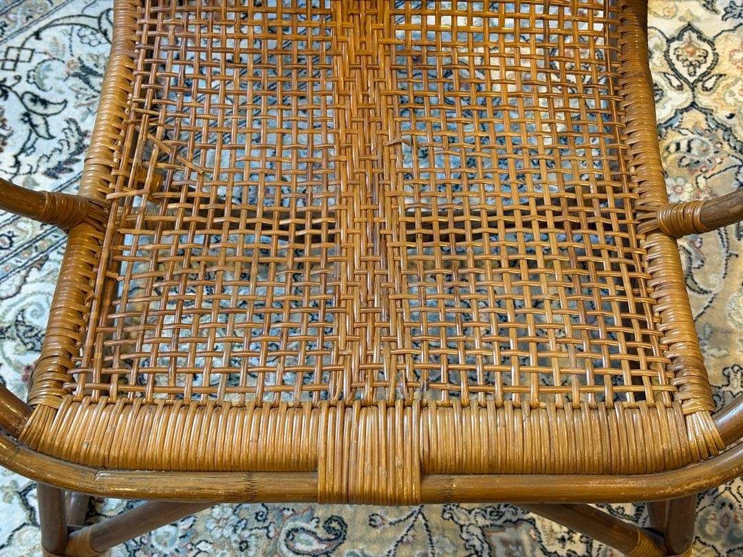 ラタン家具 籐家具 ラウンジチェア ローチェア アジアン ビンテージ nz