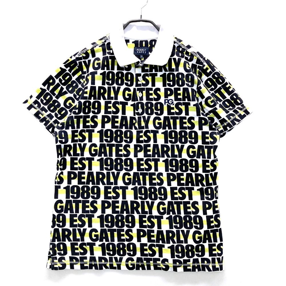  サイズ：5 PEARLY GATES パーリーゲイツ ; 半袖ポロシャツ 総柄 グリーン系 [240101528127] ゴルフウェア メンズ ストスト シャツ