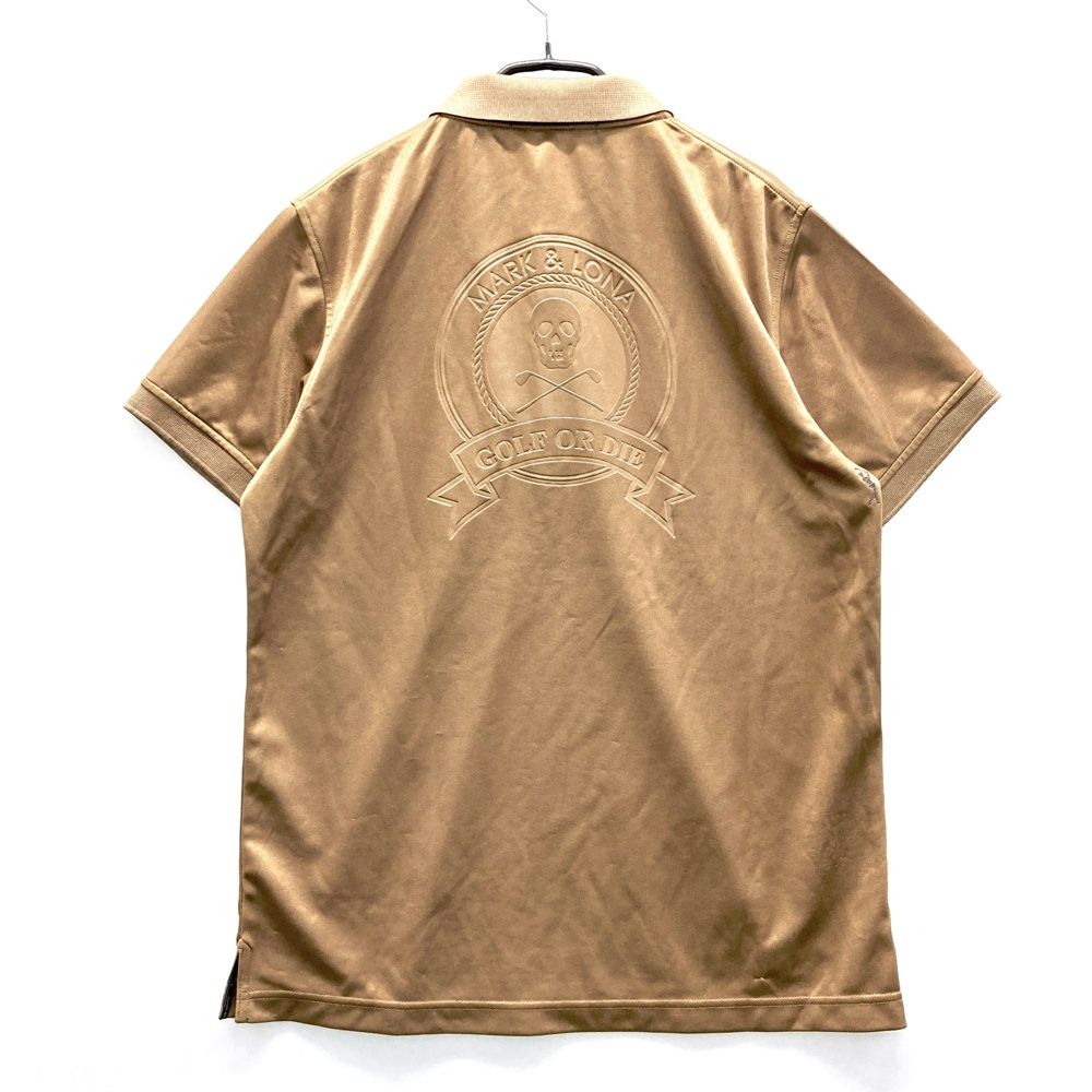 サイズ：L MARK&LONA マークアンドロナ 半袖ポロシャツ ベージュ系