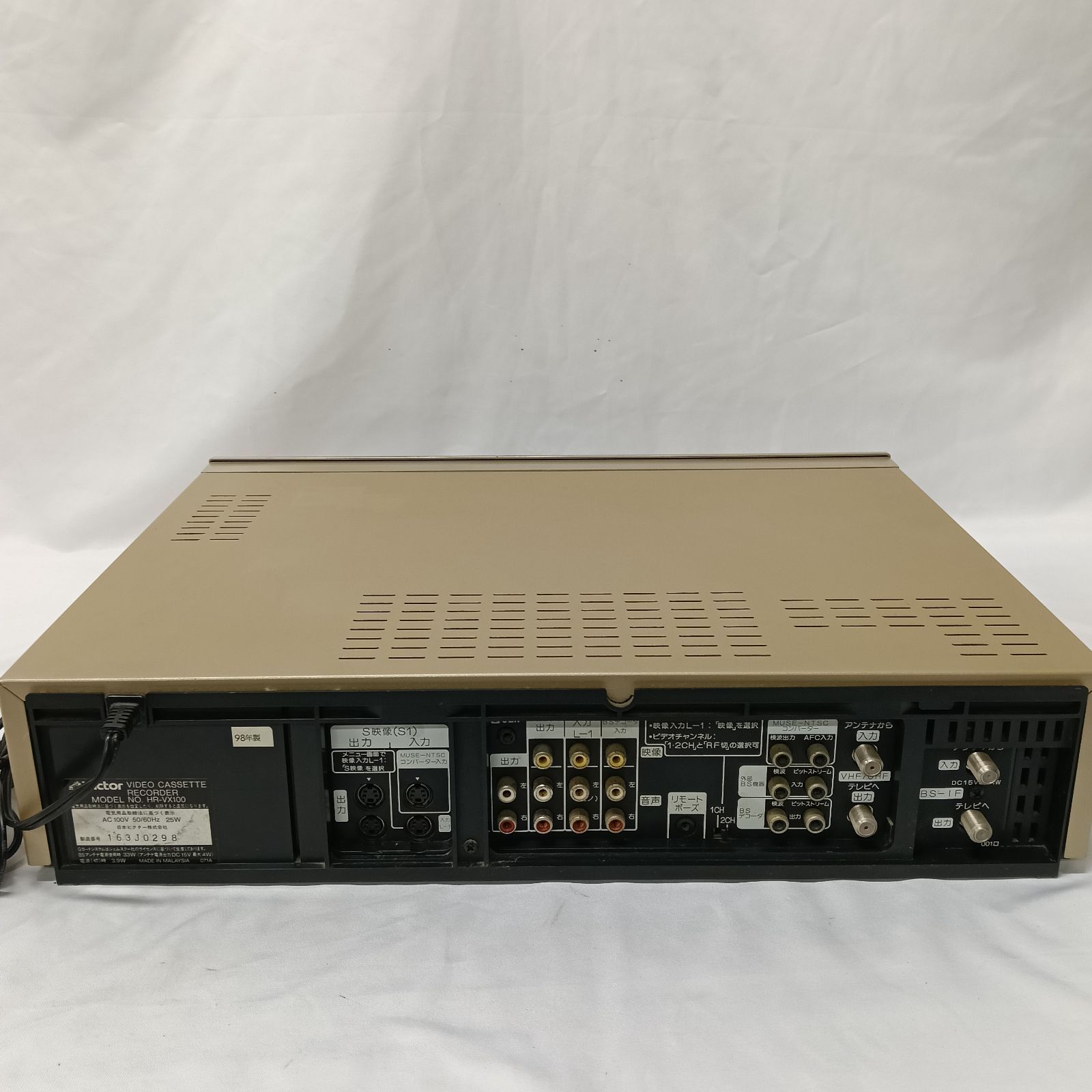 動作確認済】Victor ビクター S-VHSビデオデッキ HR-VX100 - メルカリ