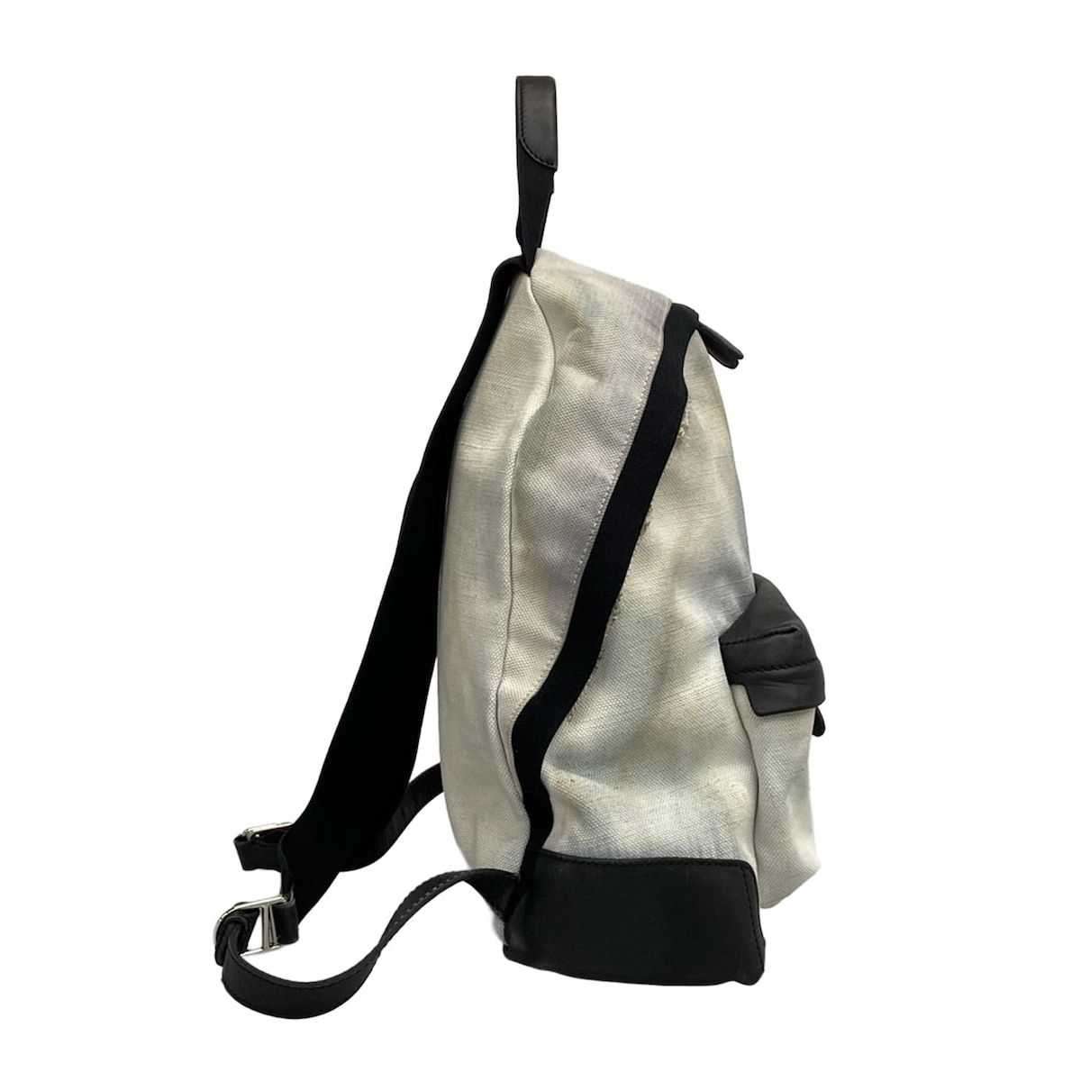 バレンシアガ リュックサック ネイビーバックパック 409010 アイボリー×黒 レザー