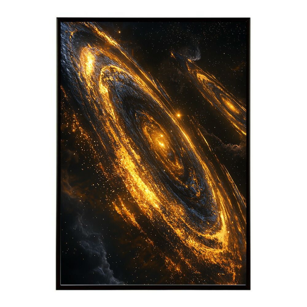 A 約42 x 59 cm lm poster 361 フレーム付き 宇宙 ポスター 銀河 惑星 星 星空 アートプリント 北欧風 壁掛け モダン リビング 玄関 寝室 子供部屋