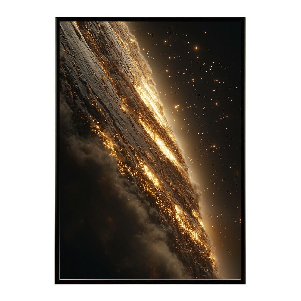 B 約51 x 73 cm lm poster 362 フレーム付き 宇宙 ポスター 銀河 惑星 星 星空 アートプリント 北欧風 壁掛け モダン リビング 玄関 寝室 子供部屋