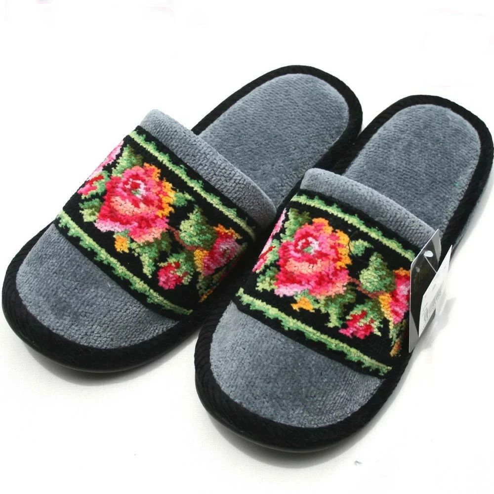 フェイラー スリッパ 定価10 450円 レイシーローズ グレー ヒール無 LR 159602