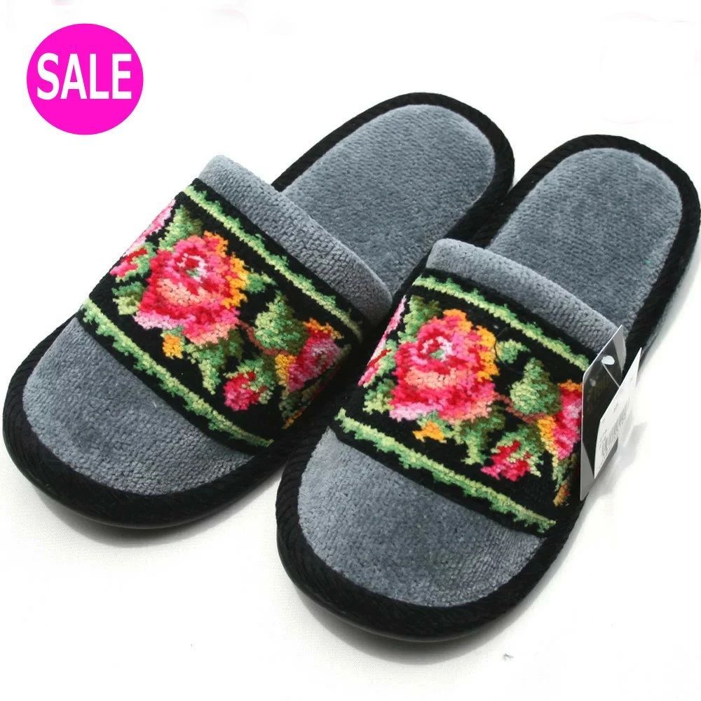 フェイラー スリッパ 定価10 450円 レイシーローズ グレー ヒール無 LR 159602