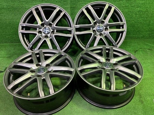 SG E ｳﾞｪｾﾞﾙ ｽﾃｯﾌﾟﾜｺﾞﾝ ホイール アルミ ガンメタ 17インチ 7 J 5穴 4本 114 3 48