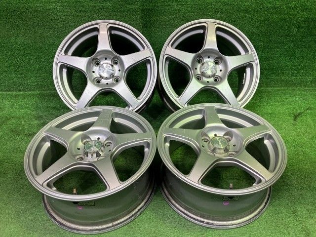 トレファー ｷｭｰﾌﾞ ﾔﾘｽ ホイール アルミ シルバー 14インチ 6 J 4穴 4本 100 38