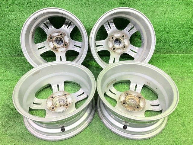 リバーライン ｳﾞｨｯﾂ ﾉｰﾄ ホイール アルミ シルバー 14インチ 5 J 4穴 4本 100 38