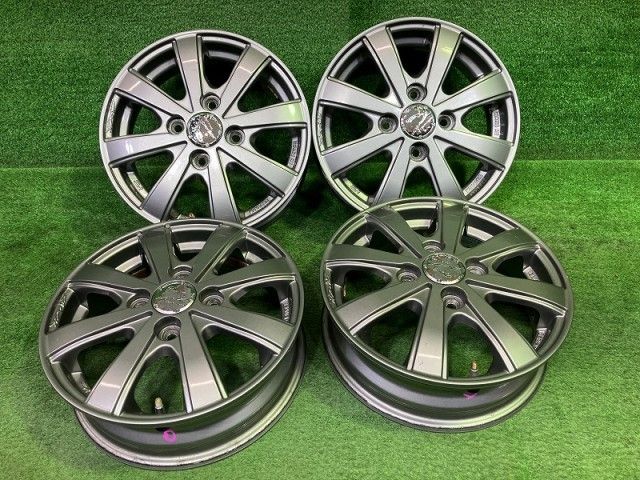 スマック 軽自動車 ホイール アルミ ガンメタ 13インチ 4 00 B 4穴 4本 100 45